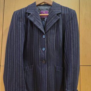Vintage Mulberry Wool Blazer UK10 – Ralph Lauren Era, Made in England